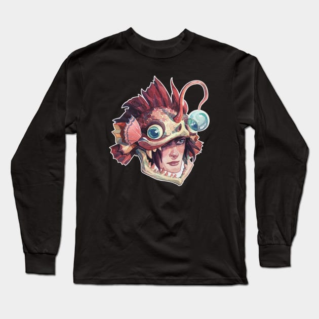 Fish head Long Sleeve T-Shirt by Masterflohmaster